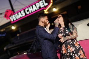 Newlyweds Bundtini Cake Feeding Little Vegas Chapel