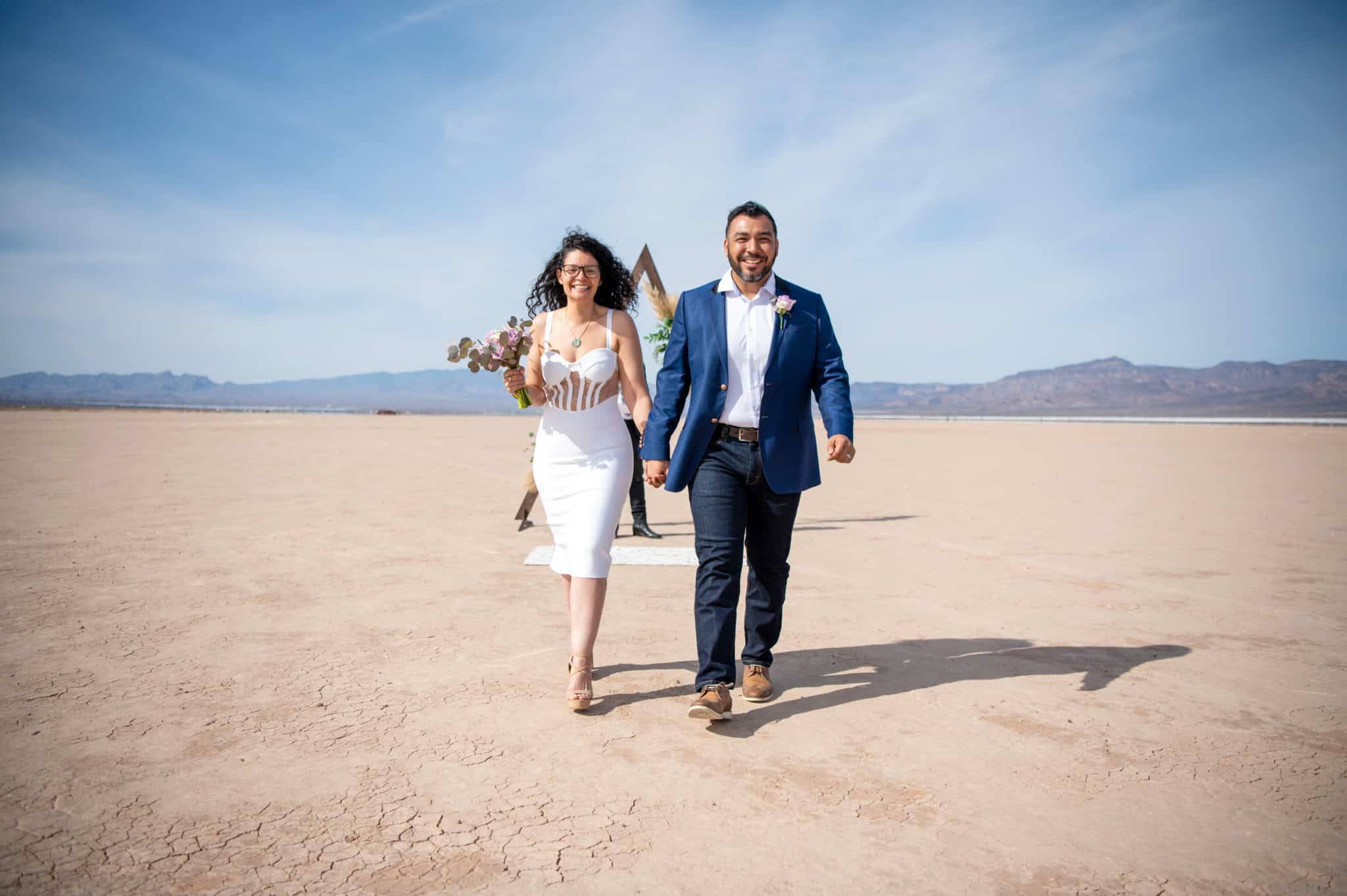 Couple Celebrates Desert Elopement With The Little Vegas Chapel
