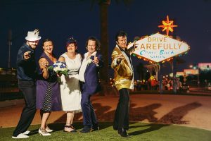 Elvis Wedding at the Las Vegas Sign
