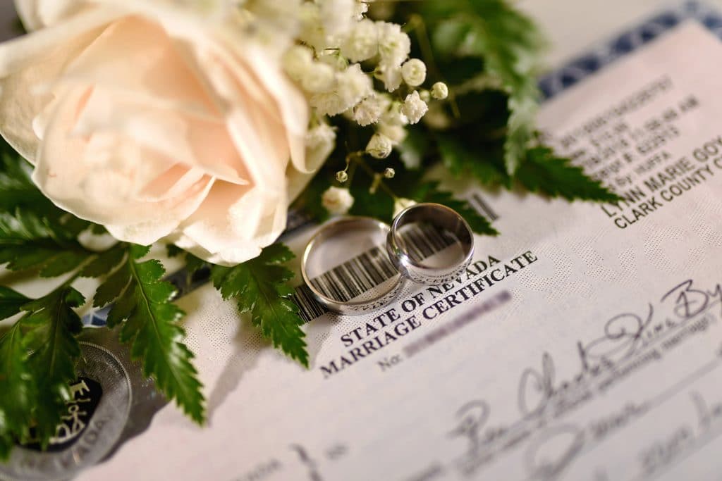 The Little Vegas Chapel Marriage License