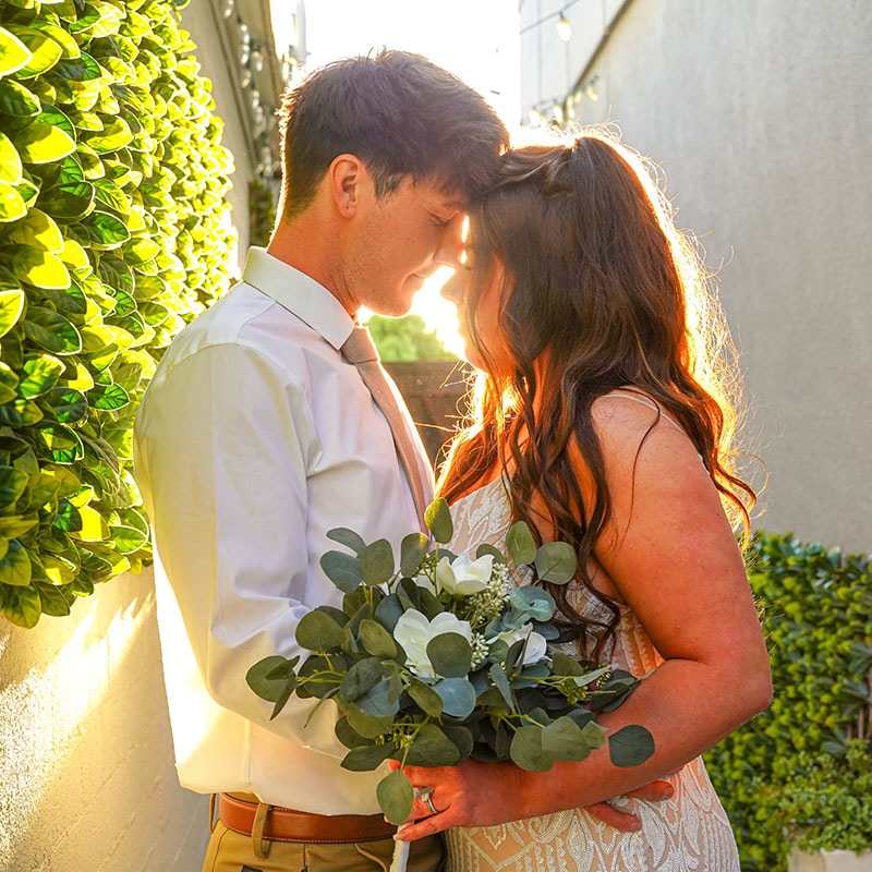 Intimate Wedding Couple in Love