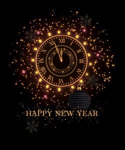 Happy New Year Clock image