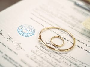 Marriage License and Ring Photo from the Little Vegas Chapel Wedding