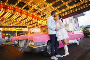 Pink Cadillac Wedding Package at The Little Vegas Chapel