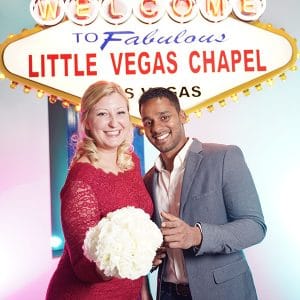 Quick Wedding Vegas WeddingsvFast Easy Weddings; Fast and Easy Wedding; Quick and Easy Wedding; Vegas Sign; The Little Vegas Chapel;