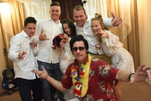 Fun Elvis Wedding With Friends