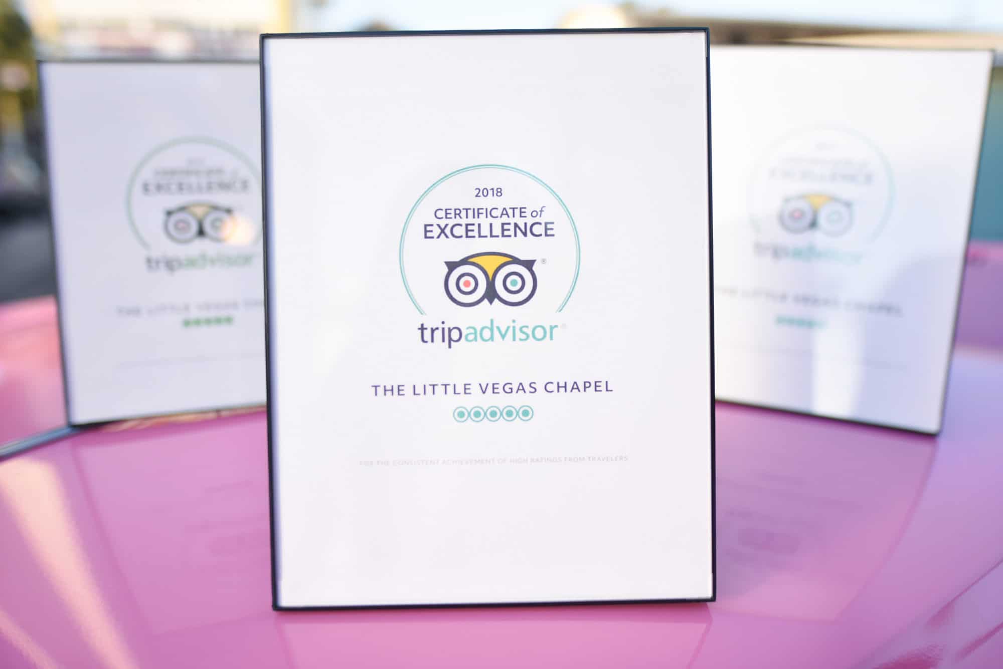 Little Vegas Chapel TripAdvisor Award