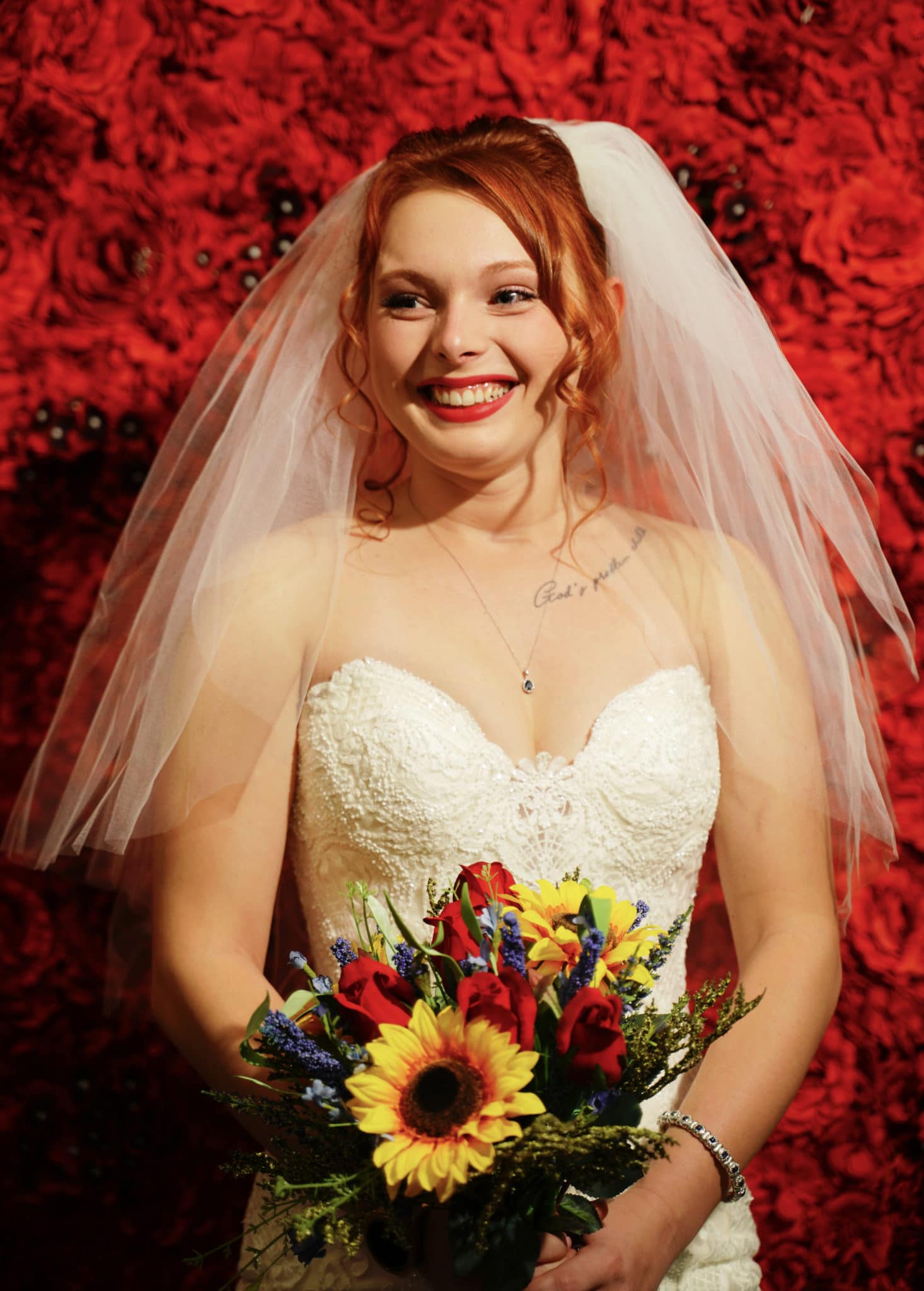 A stunning bride featuring her hair & makeup