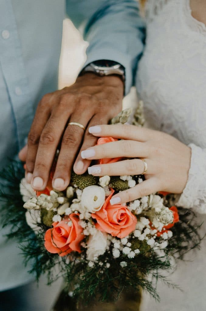 Rings of Newly Weds After Wedding at The Little Vegas Chapel